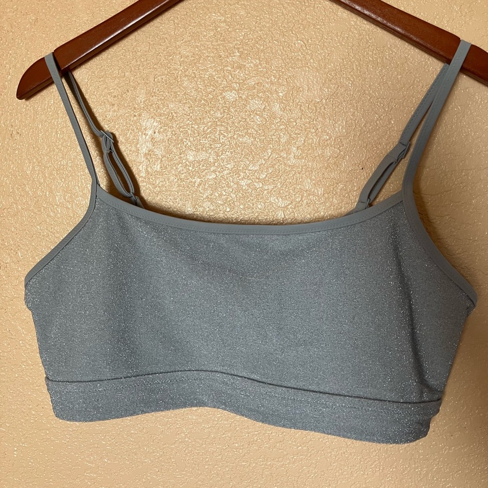 Aerie Gray Intimates Bra with Spaghetti Straps